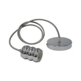021-009-0001-CHROME E-27 1M  PENDANT LAMP-GAUSS